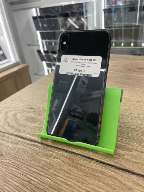 Apple Iphone X 256GB,Krtyafggetlen, jszer 