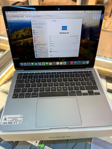 Apple MacBook Air M1 2020 Wi-Fi 256 GB, 12 h garancia