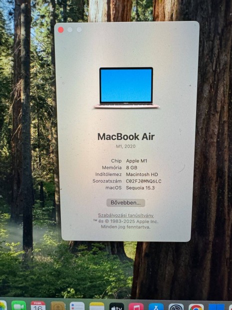 Apple Macbook Air M1 8gb 256gb Gold Laptop Magyar billentyüzet