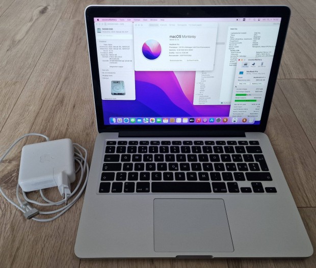 Apple Macbook Pro notebook laptop i5 120SSD 13col 34cm Retina jszer