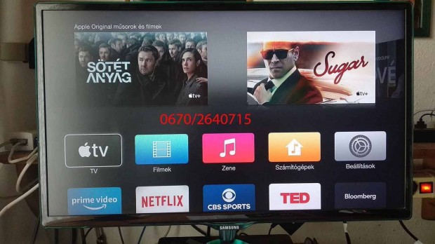 Apple TV 2.gen (A1378) TV okost Netflix, Amazon, Disney+