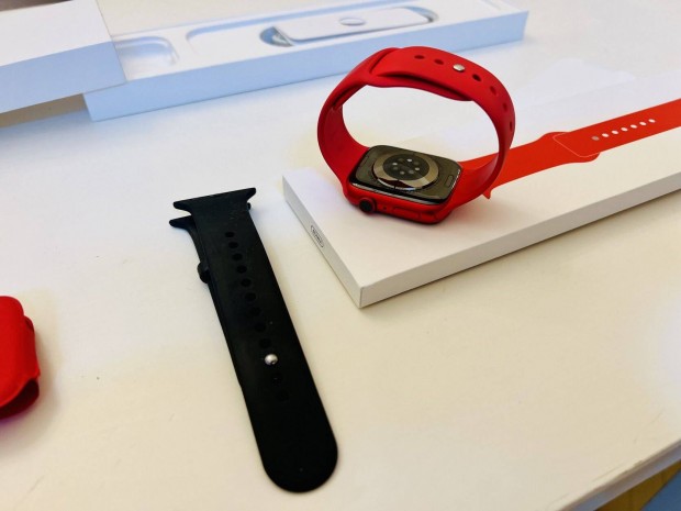 Apple Watch 8, Red ( limited ) , 45mm, Gps+Cellular ( esim ), 100% akk