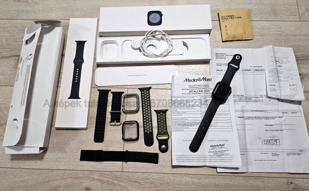 Apple Watch S8 45mm okosra Mdia Markt szmla + garancia + extrk