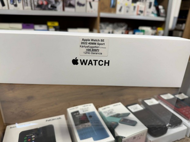 Apple Watch SE 2020 40MM Sport Fekete Sznben 12H Garancia