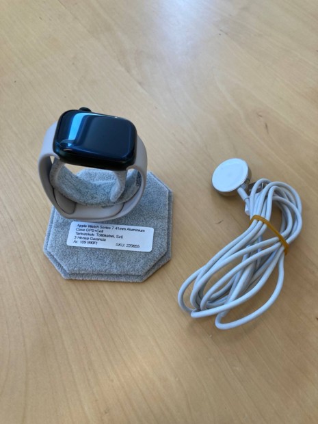 Apple Watch Series 7 41mm GPS + Cellular Fekete Alu Bzs Szj Hasznlt