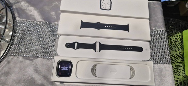 Apple Watch Series 7 45mm Okosra jszer Midnight Garis !