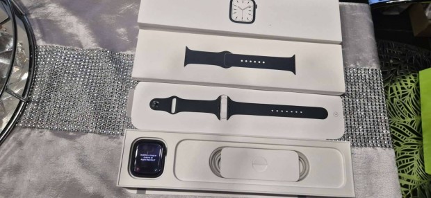 Apple Watch Series 7 45mm Okosra jszer Midnight Garival !