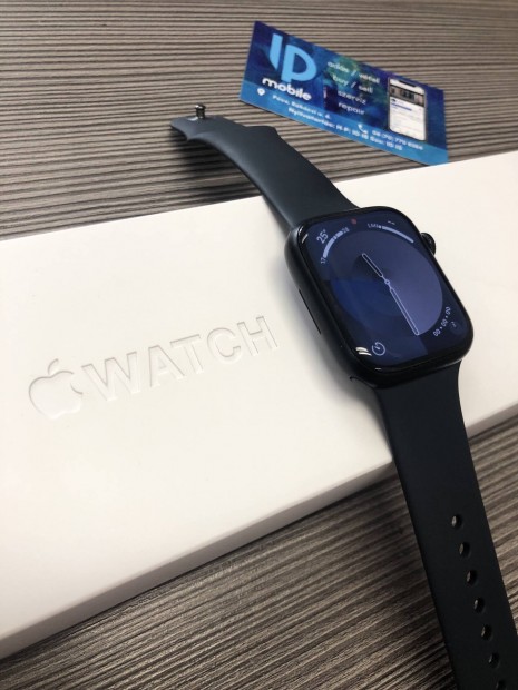 Apple Watch Series 8, Midnight, 45 mm, Dobozos, Garancia