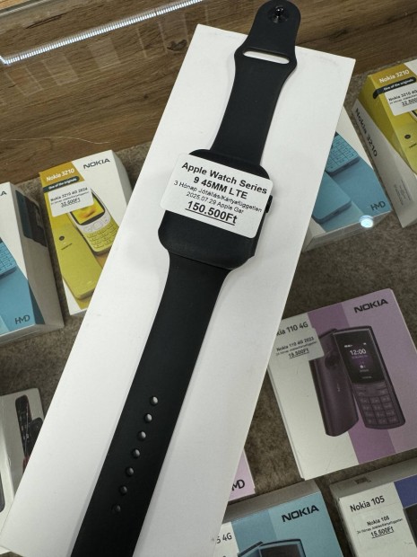 Apple Watch Series 9 45MM Krtya-fggetlen Fekete sznben!