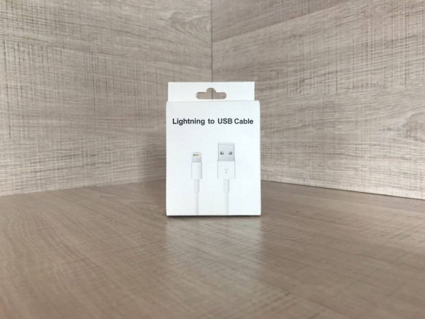 Apple, Lightning, Adat- és Töltőkábel, 1 M-es, Új