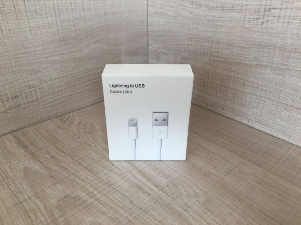 Apple, Lightning, Adat- és Töltőkábel, 2 M-es, Új