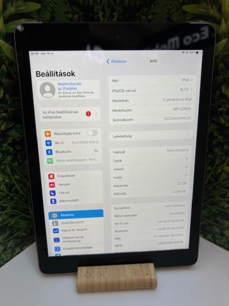 Apple iPad 5.Gen Wifi+Cellular Kártyafüggetlen 32 GB, 12 hó garancia