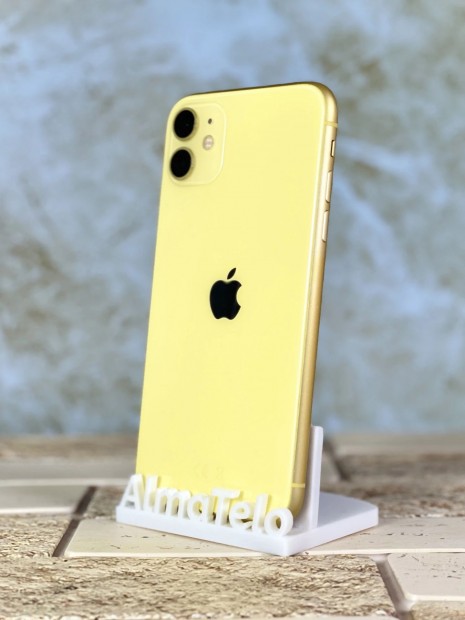 Apple iPhone 11 64 GB Yellow 100% akku - 24 hnap Garancia