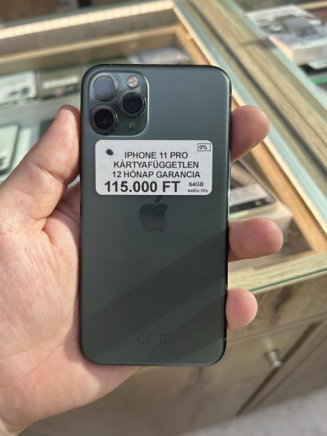 Apple iPhone 11 Pro Krtyafggetlen 64 GB, 12 h garancia