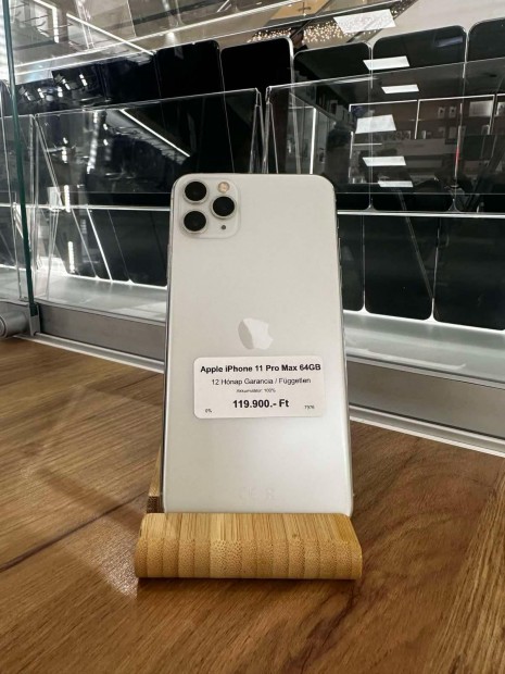 Apple iPhone 11 Pro Max Krtyafggetlen 64 GB, 12 h garancia