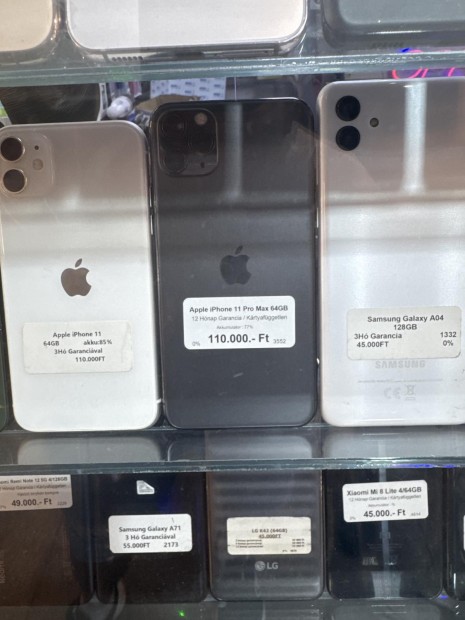 Apple iPhone 11 Pro Max Krtyafggetlen, 12 h garancia