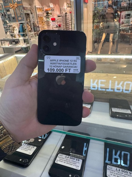 Apple iPhone 12 Krtyafggetlen 64 GB, 12 h garancia