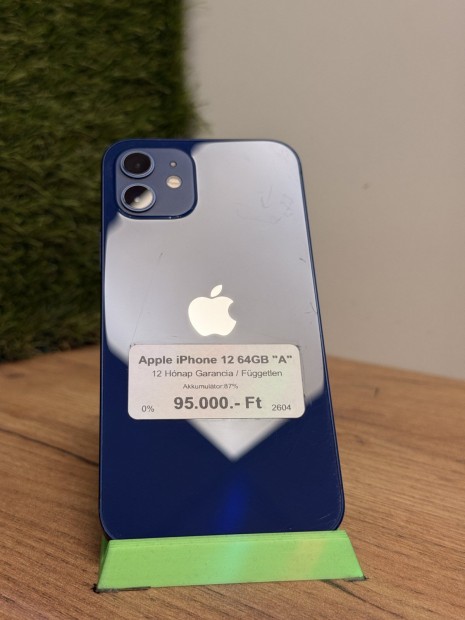 Apple iPhone 12 K�rtyaf�ggetlen 64 GB, 12 h� garancia