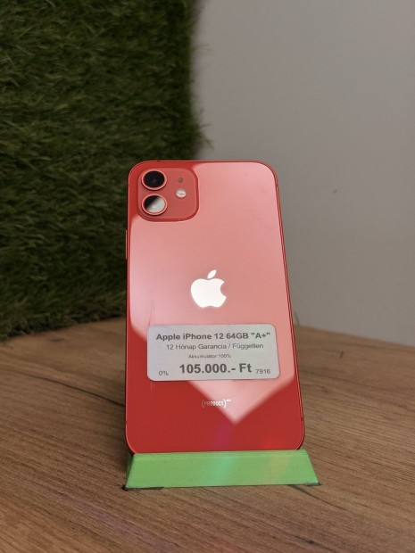 Apple iPhone 12 K�rtyaf�ggetlen 64 GB, 12 h� garancia