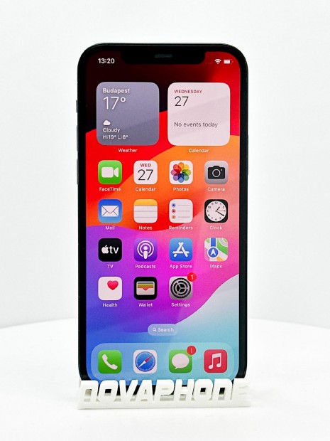 Apple iPhone 12 (64GB)  - Akku: 100% - Szn: Fekete
