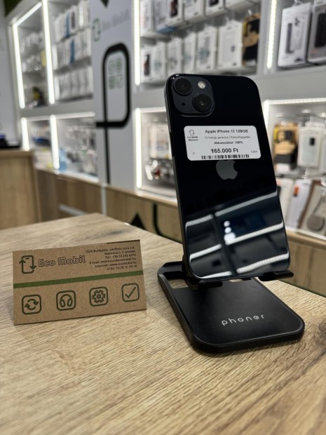 Apple iPhone 13 Kártyafüggetlen 128 GB, 12 hó garancia