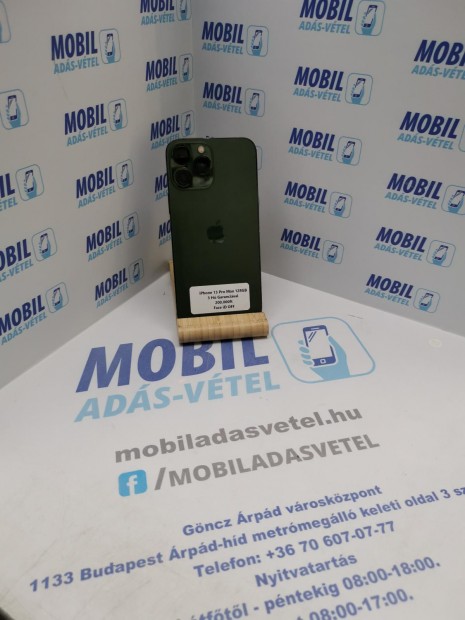 Apple iPhone 13 Pro Max Kártyafüggetlen 128 GB, 12 hó garancia