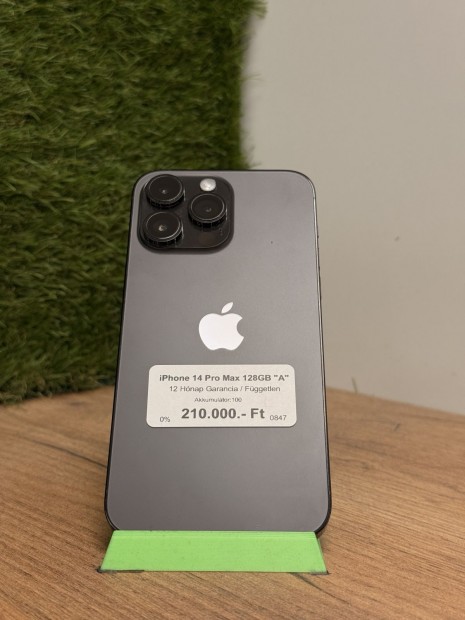 Apple iPhone 14 Pro Max K�rtyaf�ggetlen 128 GB, 12 h� garancia