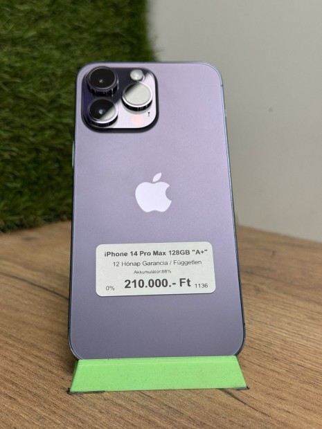 Apple iPhone 14 Pro Max K�rtyaf�ggetlen 128 GB, 12 h� garancia