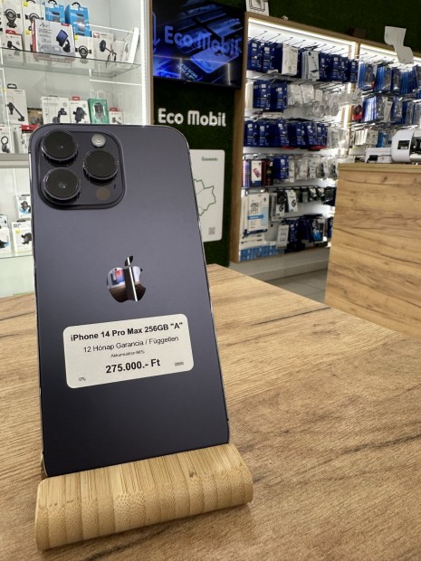 Apple iPhone 14 Pro Max Kártyafüggetlen 256 GB, 12 hó garancia