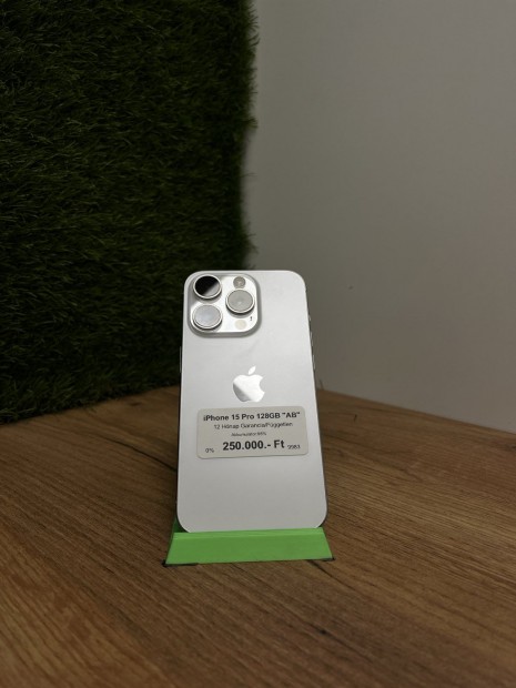 Apple iPhone 15 Pro K�rtyaf�ggetlen 128 GB, 12 h� garancia