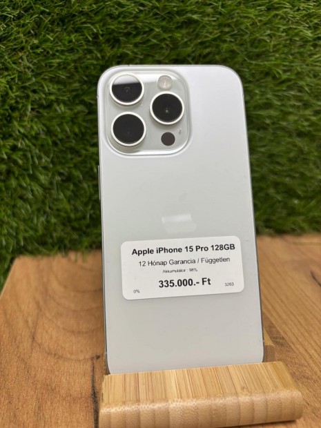 Apple iPhone 15 Pro Krtyafggetlen 128 GB, 12 h garancia