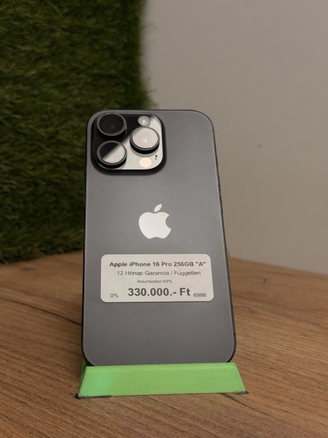 Apple iPhone 16 Pro K�rtyaf�ggetlen 256 GB, 12 h� garancia