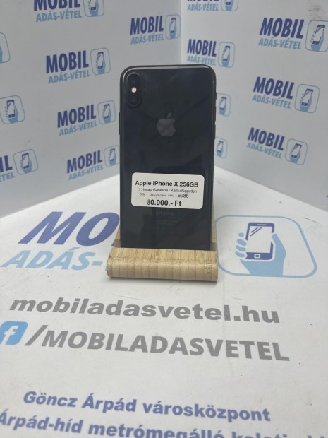 Apple iPhone X Kártyafüggetlen 256 GB 4 GB Ram, 12 hó garancia