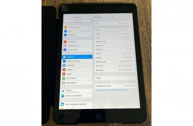 Apple ipad Mini Wi-Fi 16GB fekete (A1432)