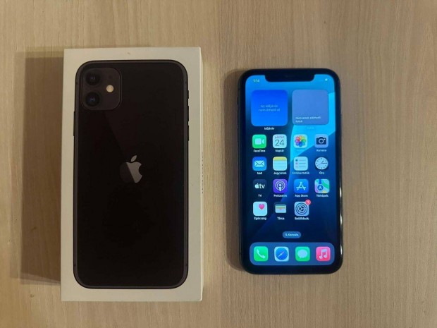 Apple iphone 11 128GB Fggetlen jszer Fekete Garis !