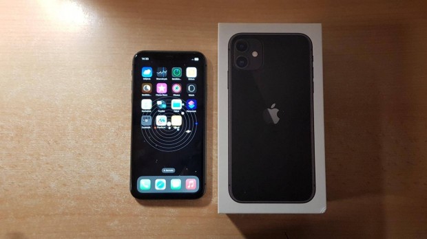 Apple iphone 11 64GB Black jszer Fggetlen Garis 93% Aksi !