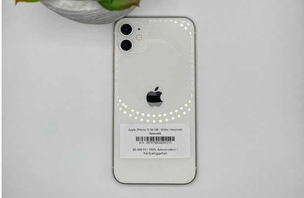 Apple iphone 11 64 Gb - Krtyafggetlen / Hasznlt kszlk