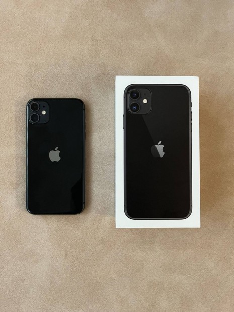 Apple iphone 11 Black 64 GB krtyafggetlen szp llapotban