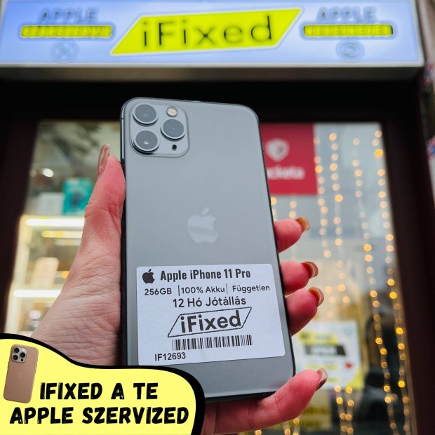 Apple iphone 11 Pro Grafit 256GB 100% Akku 12 Hgari IF12693