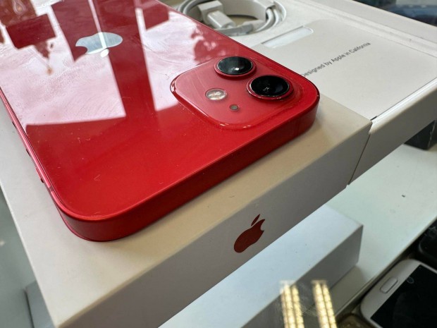 Apple iphone 12 128GB Red szp, gyri fggetlen, 3 h gar
