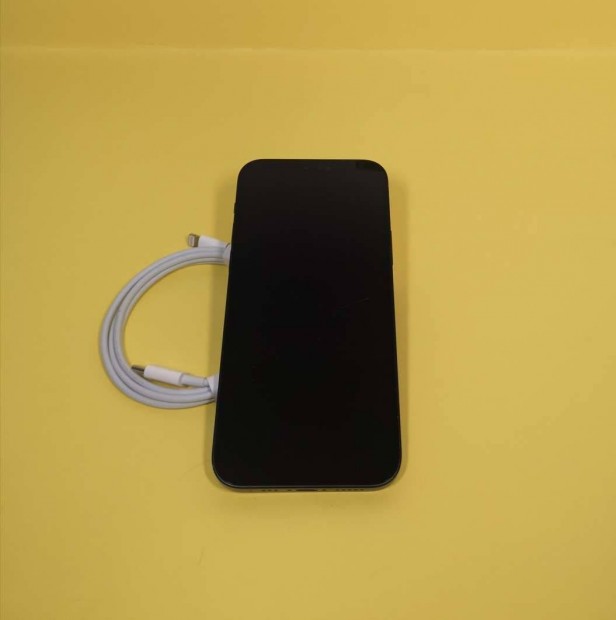 Apple iphone 12 64GB Fekete krtyafggetlen j llapot telefon elad!