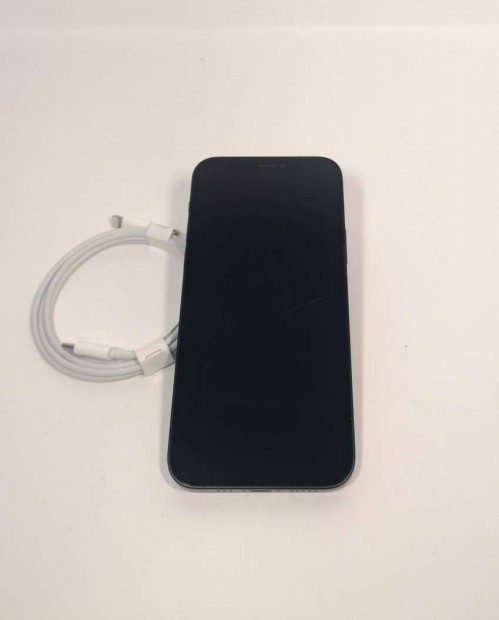 Apple iphone 12 64GB Fekete krtyafggetlen j llapot telefon elad!