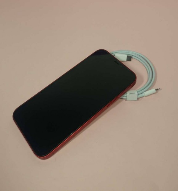 Apple iphone 12 64GB Red Krtyfggetlen szp mobiltelefon elad!