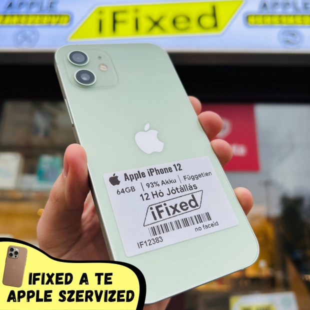 Apple iphone 12 Green 64GB 93% Akku 12 Hgarancia #IF12383