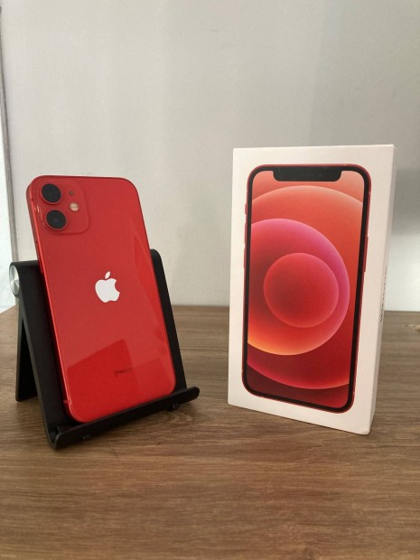 Apple iphone 12 Mini 64GB Red Piros Fggetlen Hasznlt