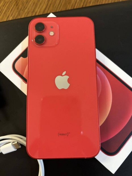 Apple iphone 12 product red 64Gb, hibtlan llapot! karcmentes!