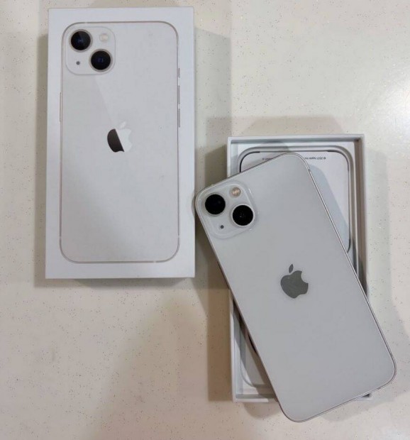 Apple iphone 13 128GB Fehr Fggetlen szp mobiltelefon dobozban elad
