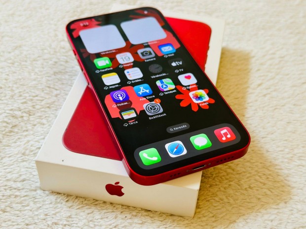 Apple iphone 13, Red ( limeted) , 128Gb, gyri fggetlen , 100% akku