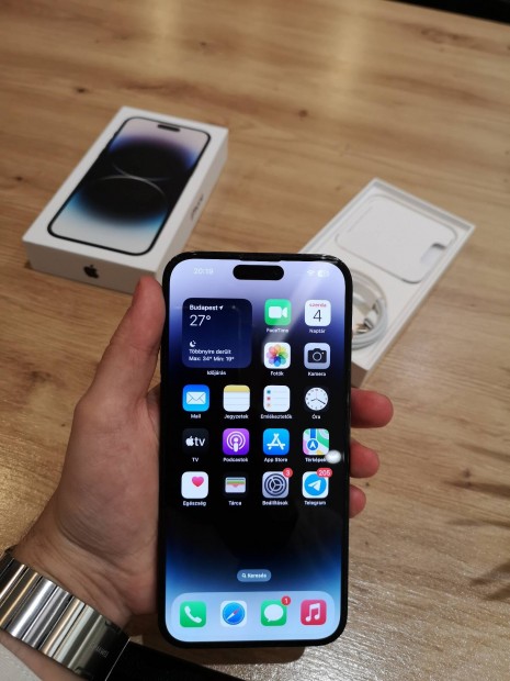 Apple iphone 14 Pro Max 128gb Fekete krtyafggetlen 