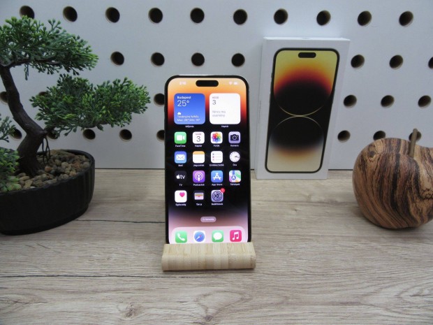 Apple iphone 14 Pro Max - Gold - Használt, karcmentes - 100%-os akku